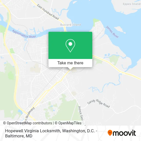 Hopewell Virginia Locksmith map