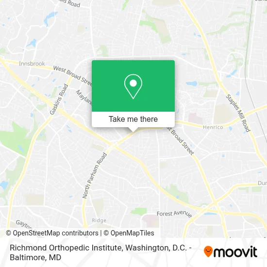 Richmond Orthopedic Institute map