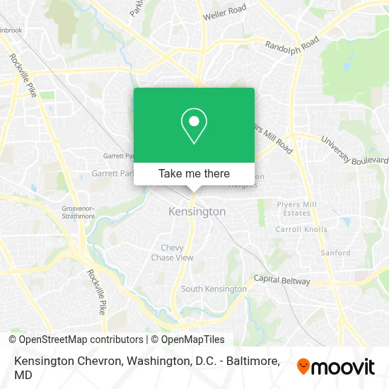 Kensington Chevron map