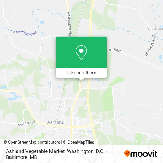 Ashland Vegetable Market map