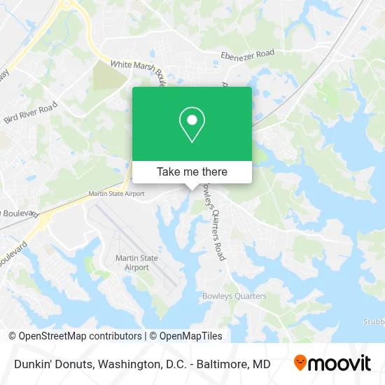 Dunkin' Donuts map