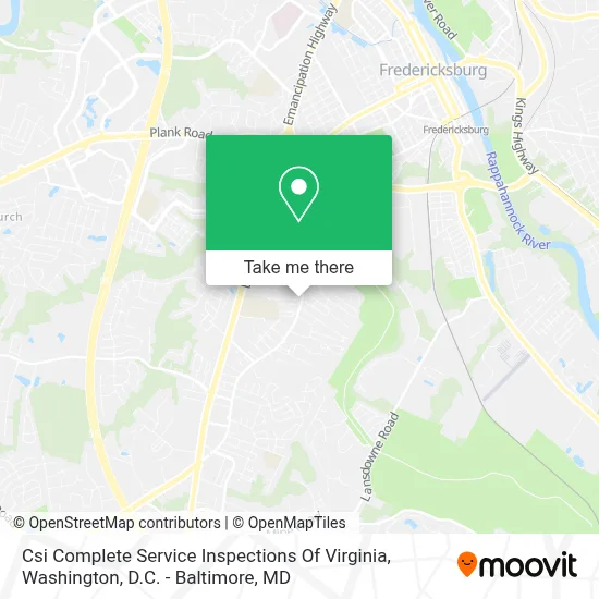 Csi Complete Service Inspections Of Virginia map