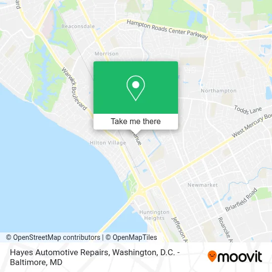 Hayes Automotive Repairs map