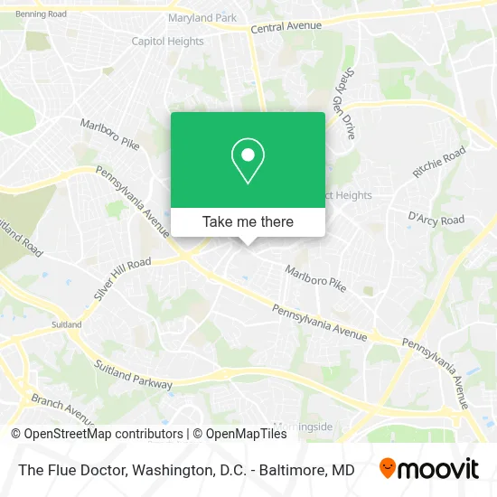 The Flue Doctor map