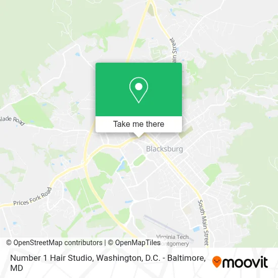 Number 1 Hair Studio map