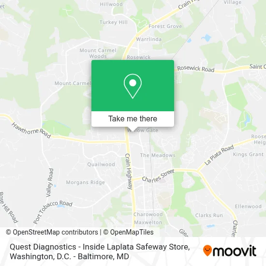 Quest Diagnostics - Inside Laplata Safeway Store map