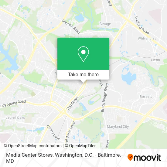 Media Center Stores map
