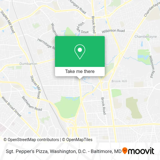 Sgt. Pepper's Pizza map