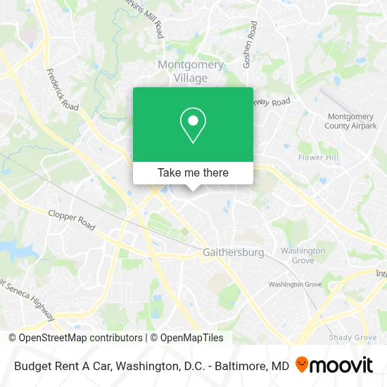 Budget Rent A Car map