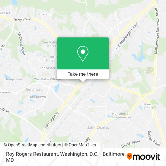 Roy Rogers Restaurant map