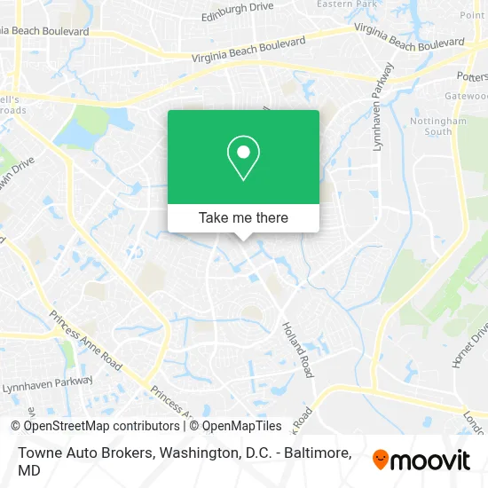 Towne Auto Brokers map