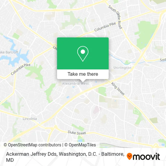 Ackerman Jeffrey Dds map