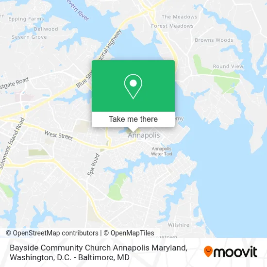 Bayside Community Church Annapolis Maryland map