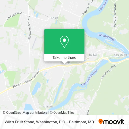 Wilt's Fruit Stand map