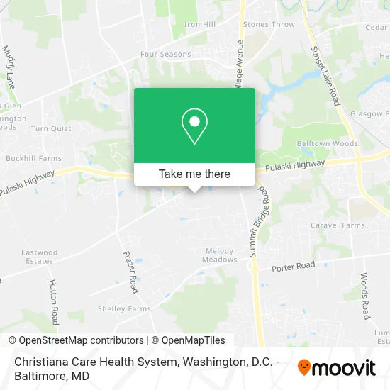 Christiana Care Health System map