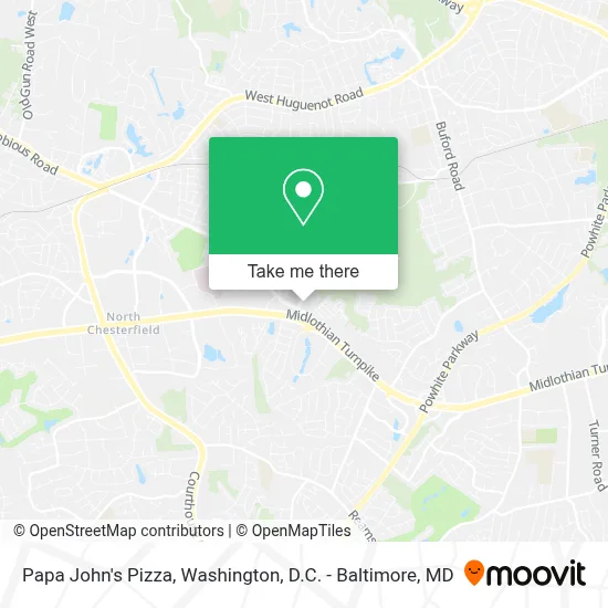 Papa John's Pizza map