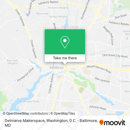 Delmarva Makerspace map