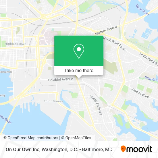 On Our Own Inc map