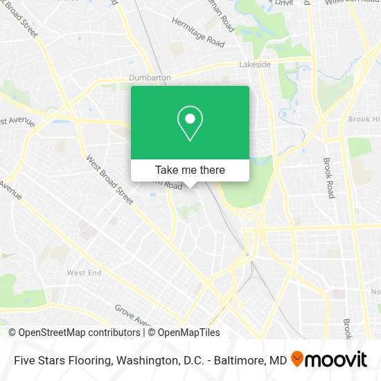 Five Stars Flooring map