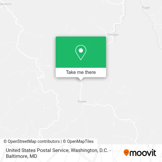 United States Postal Service map