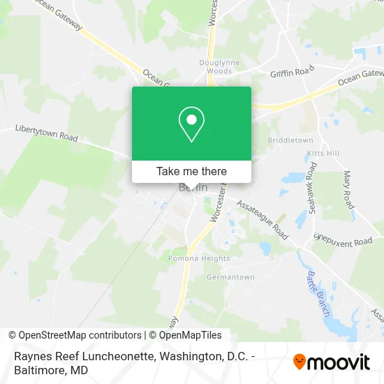Raynes Reef Luncheonette map