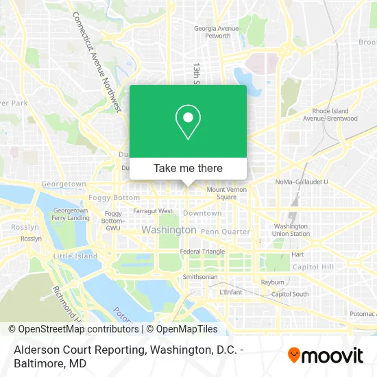 Alderson Court Reporting map