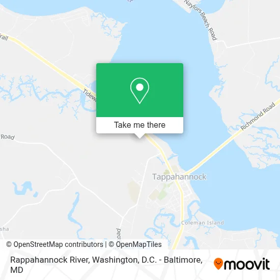 Rappahannock River map