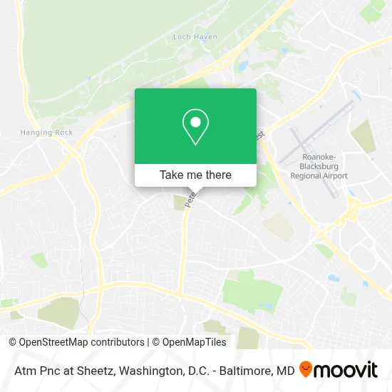 Atm Pnc at Sheetz map