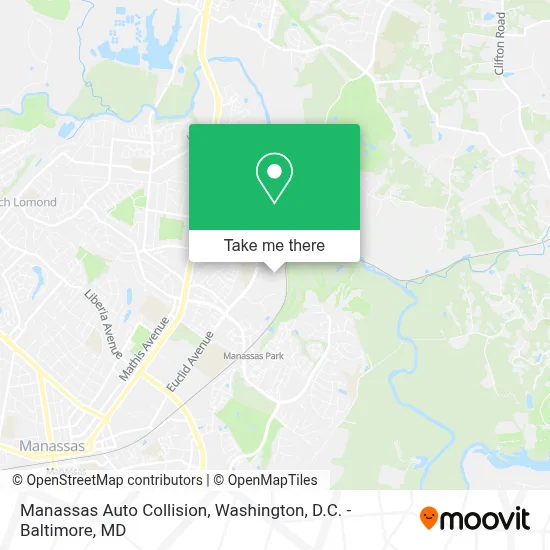 Manassas Auto Collision map