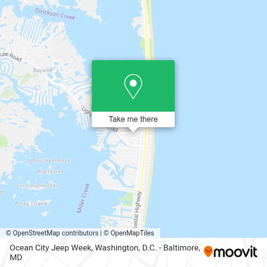 Ocean City Jeep Week map