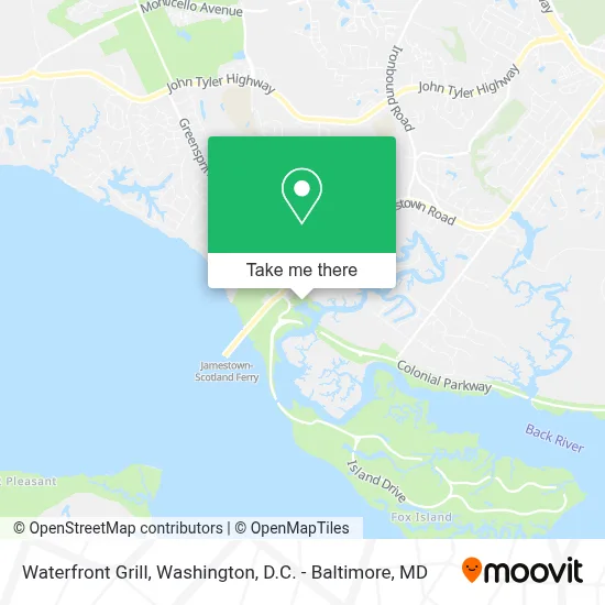Waterfront Grill map