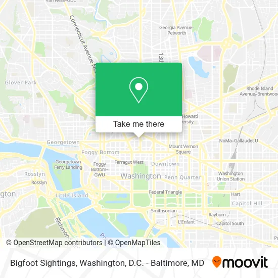 Bigfoot Sightings map