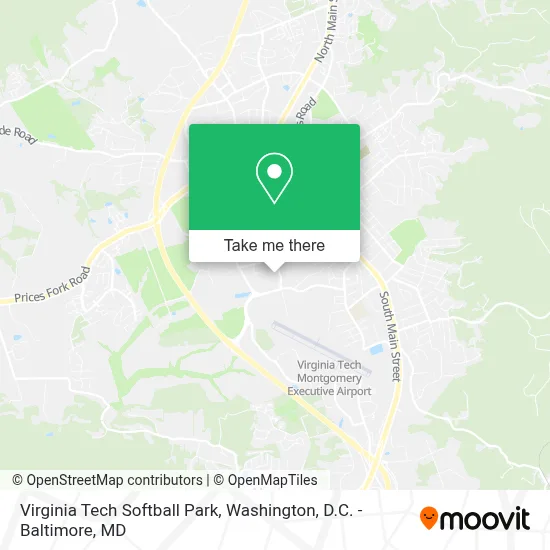 Virginia Tech Softball Park map