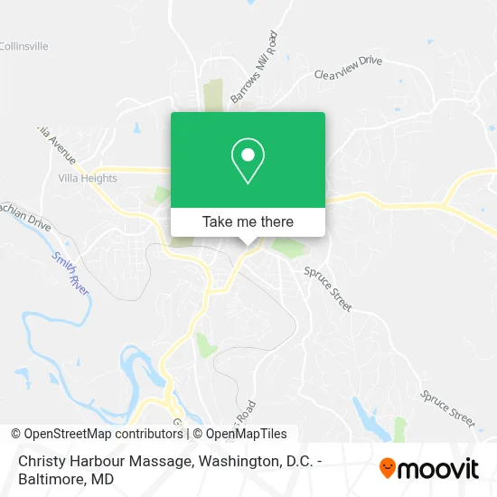 Christy Harbour Massage map