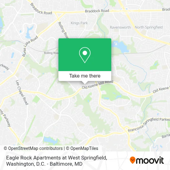 Eagle Rock Apartments at West Springfield map