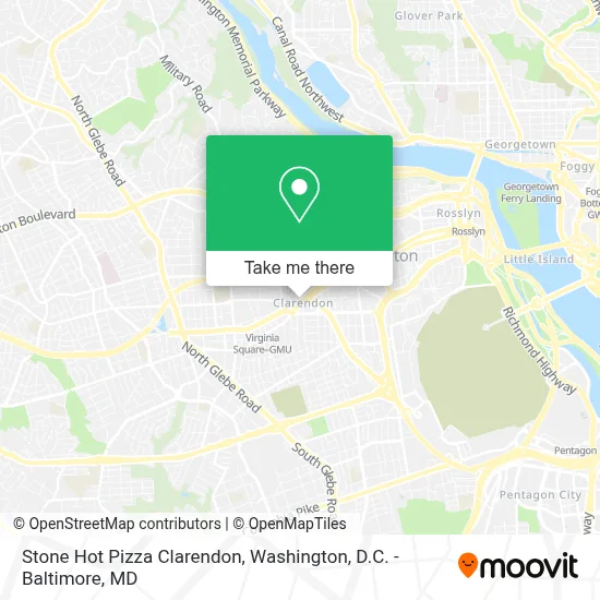 Stone Hot Pizza Clarendon map
