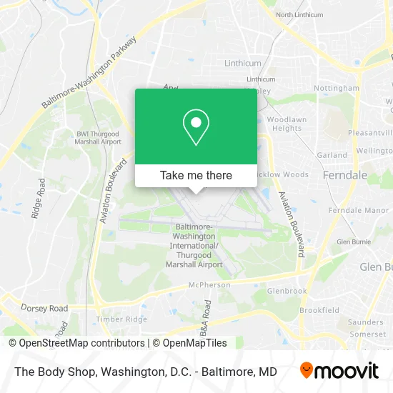 The Body Shop map