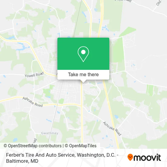 Ferber's Tire And Auto Service map