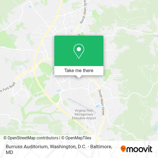 Burruss Auditorium map