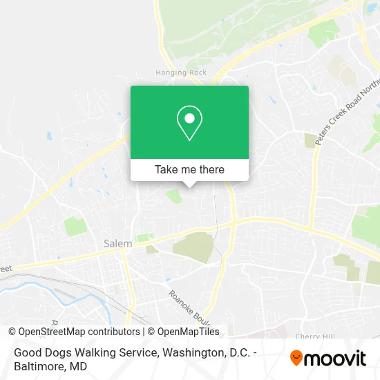 Good Dogs Walking Service map