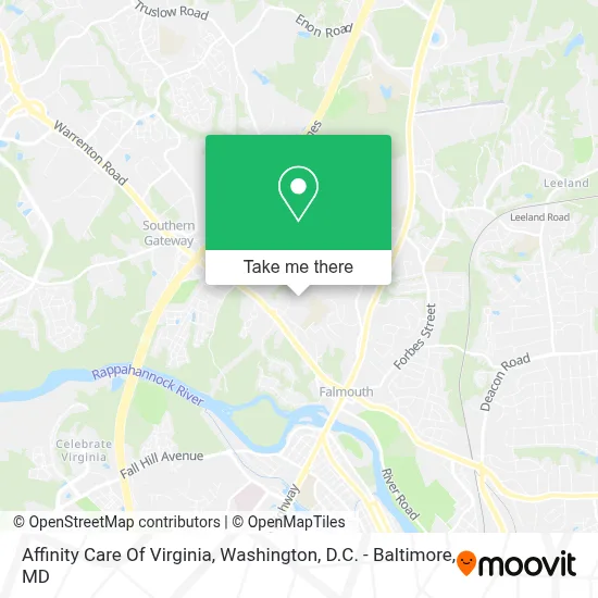 Affinity Care Of Virginia map