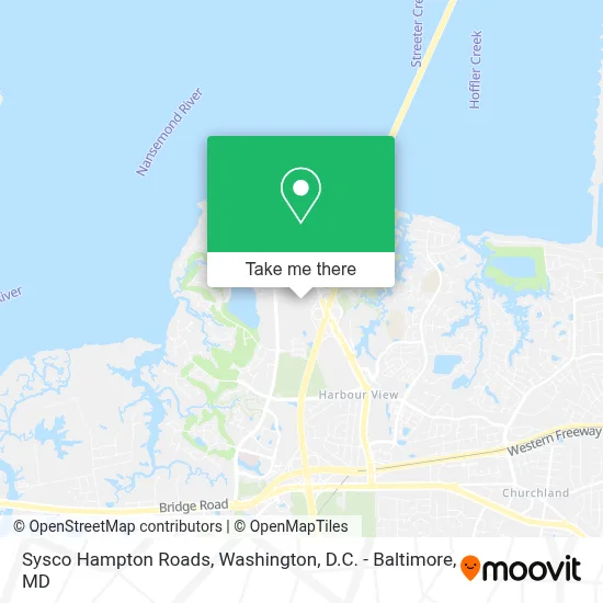 Sysco Hampton Roads map