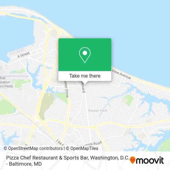 Pizza Chef Restaurant & Sports Bar map