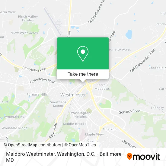 Maidpro Westminster map