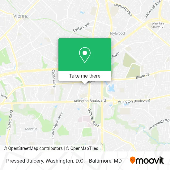 Pressed Juicery map