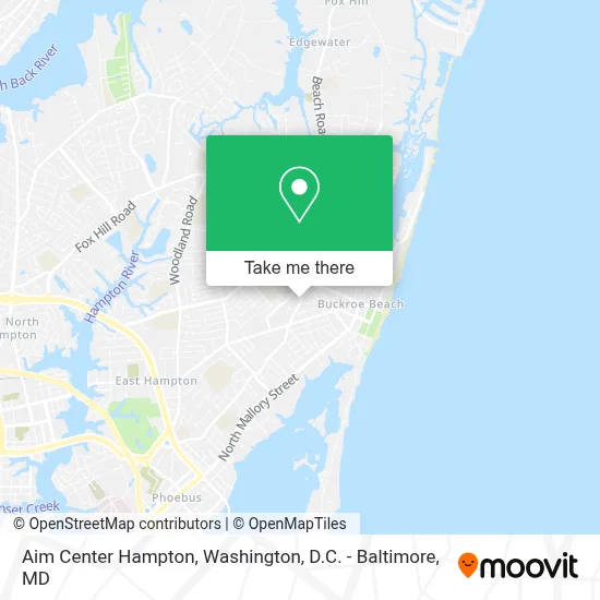 Aim Center Hampton map