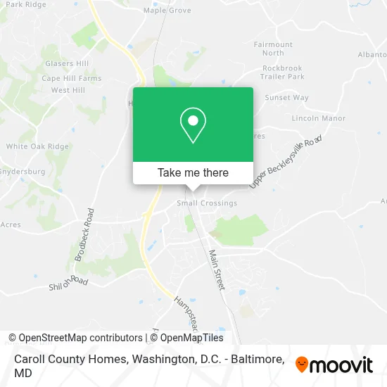 Caroll County Homes map