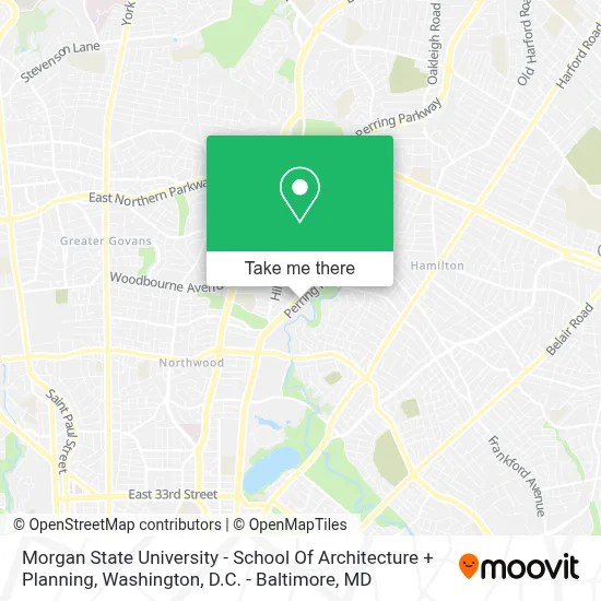 Morgan State University - School Of Architecture + Planning map