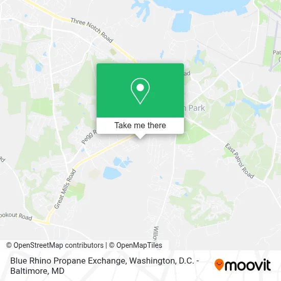 Blue Rhino Propane Exchange map