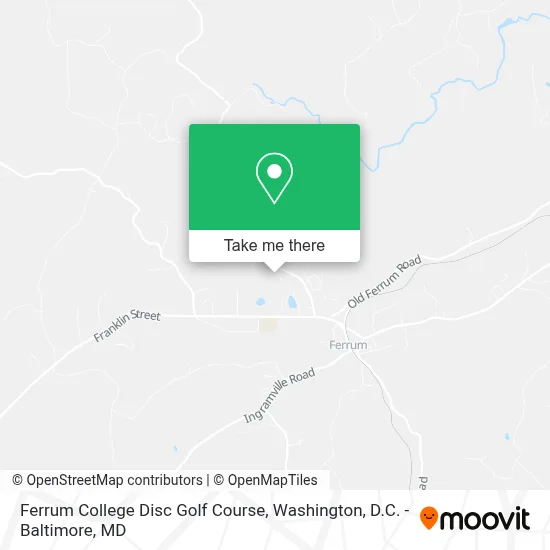 Ferrum College Disc Golf Course map